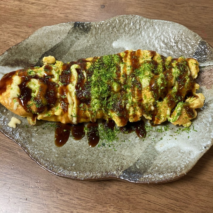 簡単美味しい 卵だけのお好み焼き おこ玉